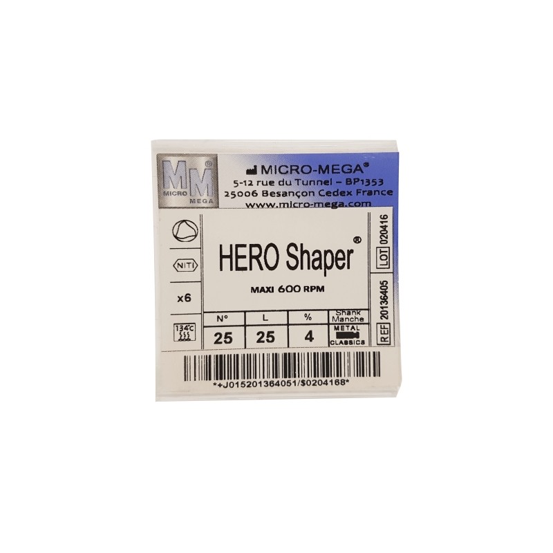 HERO SHAPER MM N° 25 21MM 4% LE JEU DE 6 REF 20136418